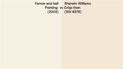 Farrow And Ball Pointing 2003 Vs Sherwin Williams Crisp Linen Sw