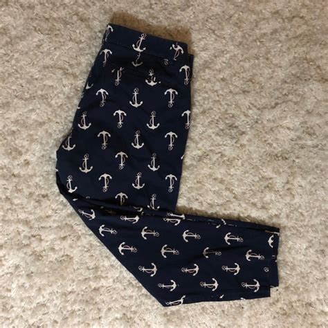 J Crew Factory Pants Jumpsuits J Crew Anchor Print City Fit