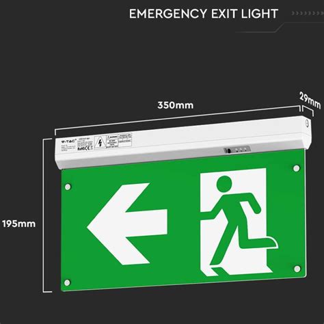 Lampa Led Vt Iesire Urgenta Exit Cu Buton Test Control Rf