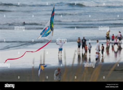 Flying kite beach hi-res stock photography and images - Alamy