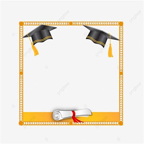 Borde De Graduaci N Con Color Dorado Png Dibujos Graduaci N