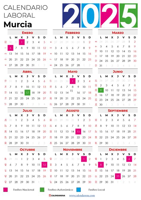 Calendario Laboral Murcia 2025 Pdf