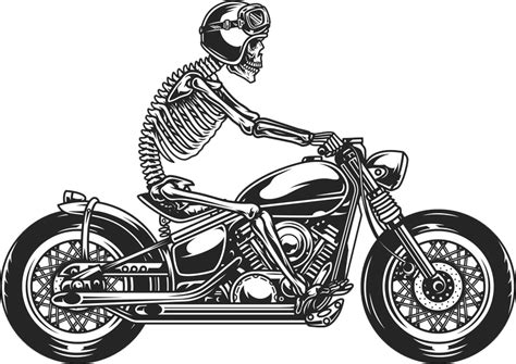 Skeleton Bike Motorcycle Free Vector Clipart Png Free Vector Clipart Vector Free Vector