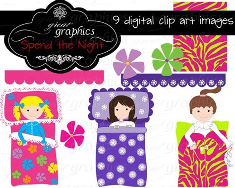 Slumber party clipart girls clip art 2 - WikiClipArt