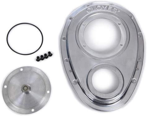 Gskmotor Sbc Polished Aluminum Timing Chain Cover Fits Sb Chevy 283 305 327 350 383