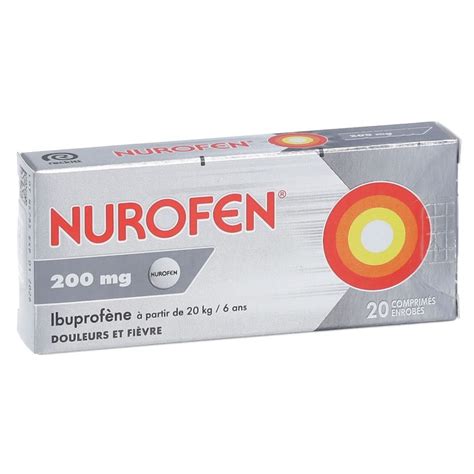 Nurofen 200mg ibuprofène 20 comprimés Douleurs et fièvre