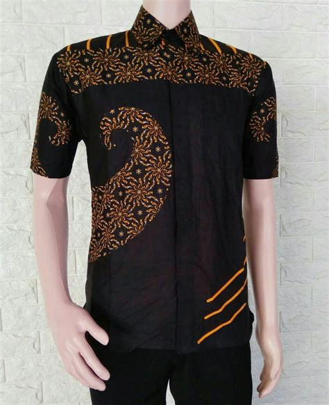 Model Baju Batik Pria Kombinasi Kain Polos Kumpulan Model Kemeja