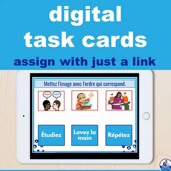 French Class Commands Vocabulary Boom Learning Digital Task Cards