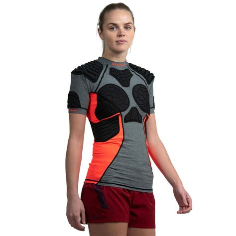 Womens Rugby Shoulder Pads R900 Greycoral Decathlon