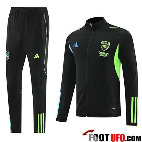 Sous Ensemble Survetement De Foot Veste Foot Arsenal Noir Vert