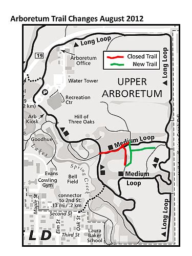 2012 August Upper Arboretum Trail Changes Cowling Arboretum