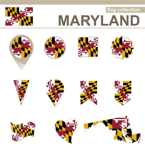 Maryland Flag Collection 5728603 Vector Art at Vecteezy