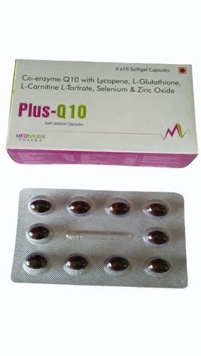 Coenzyme Q10 With Lycopene Softgel Capsule Pack Size 3 10 At 1275