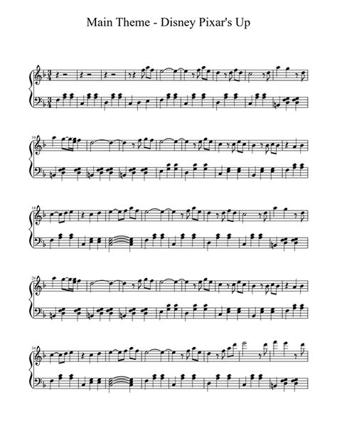 Download And Print In Pdf Or Midi Free Sheet Music For Up Theme By Misc