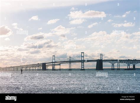 View Of The Chesapeake Bay Bridge From Sandy Point State Park In