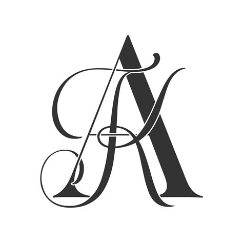 Ak Ka Monogram Logo Calligraphic Signature Icon Wedding Logo