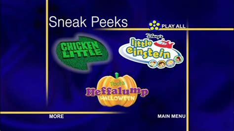 Playhouse Disney DVD Sneak Peeks Menu