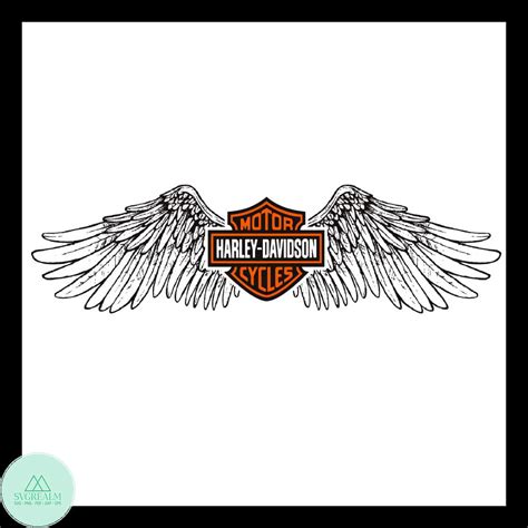 Harley Davidson Logo With Wings Outline