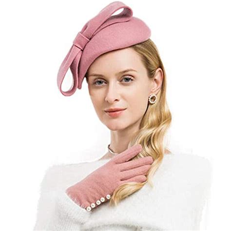 100 Wool Felt Church Fascinator Women Pillbox Hat Bowknot Party Fedoras Hats Ebay