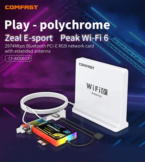 2974mbps Bluetooth Pci E Rgb Network Card Cf Ax200 Cp Wifi6 Antenna Dual Band Gigabit Wireless