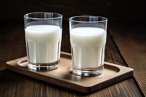 Premium AI Image | Fresh milk glasses on table