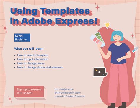 Beginner Adobe Express- Using templates | Fondren Library