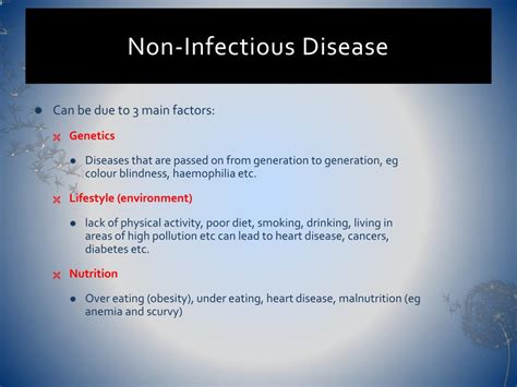 Ppt Infectious And Non Infectious Diseases Powerpoint Presentation