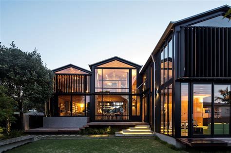 House With 3 Glass Gables Faced With Operable Louvers