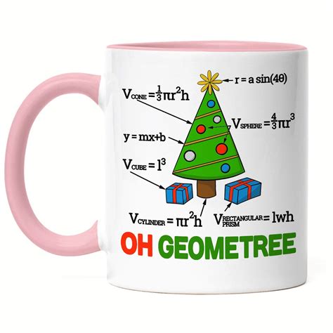 Oh Geometree Cup Pink Christmas Math Christmas Tree Formulas Etsy UK