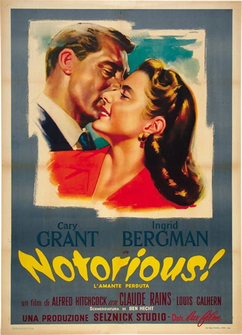 Notorious 1946 Cary Grant Ingrid Bergman Hitchcock Movie Etsy