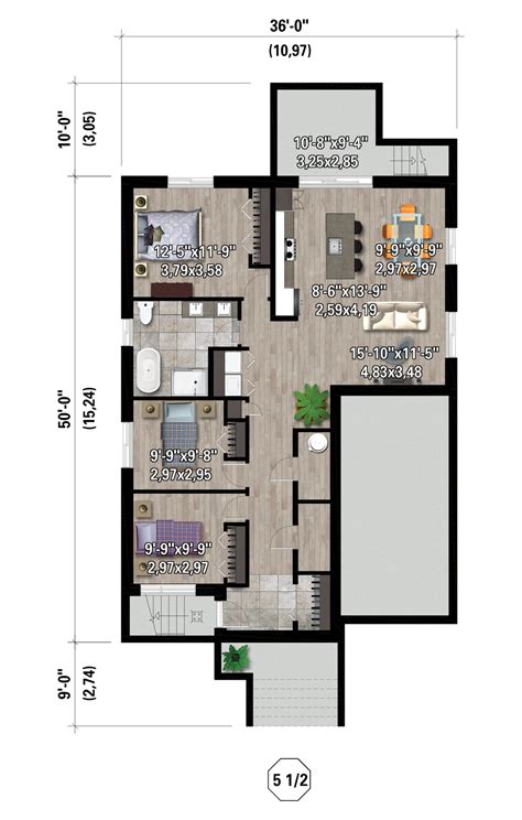 Contemporary Style House Plan - 9 Beds 3 Baths 4257 Sq/Ft Plan #25-4991 ...