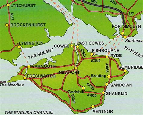 isle  wight map isle  wight southsea cowes