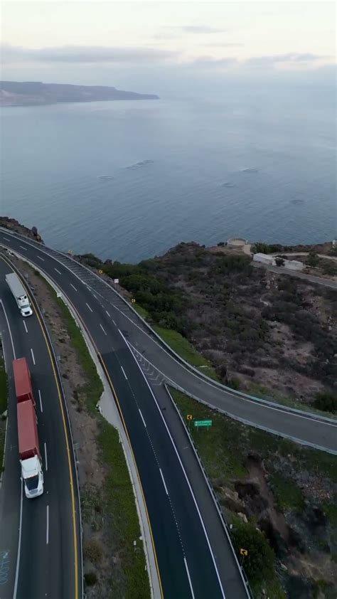 Carretera Esc Nica Tijuana Ensenada Una Toma A La Altura Del Mirador