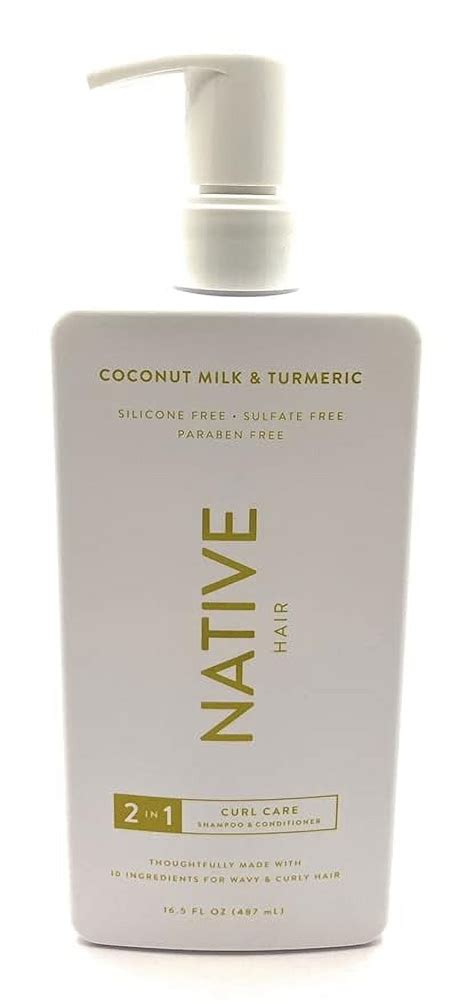 Curl Care By Native Coconut Milk And Turmeric 2 In 1 Shampoo And Conditioner 165 Oz Pack Of 1