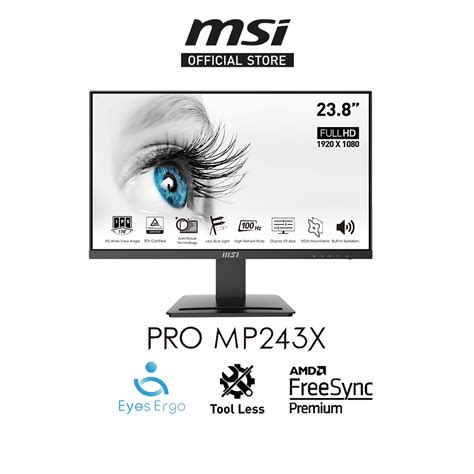 MSI Business Monitor PRO MP243X 23 8 Inch IPS 100Hz Lazada