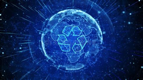 Recycle Digital Global Technology World Network Connections Background