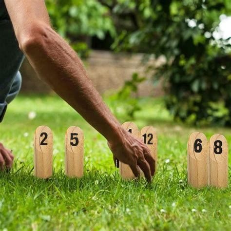 Jeu De Lancer En Bois De Pin SUUSOLNY Jeux De Quilles De Jardin