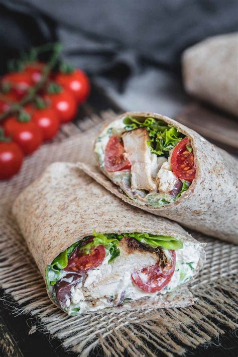 Healthy Chicken Wraps Greek Inspired W Homemade Tzatziki Sauce