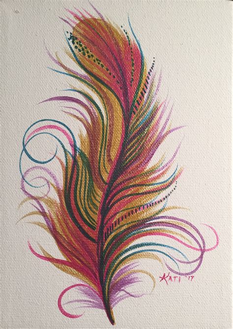 Colorful Feather Painting