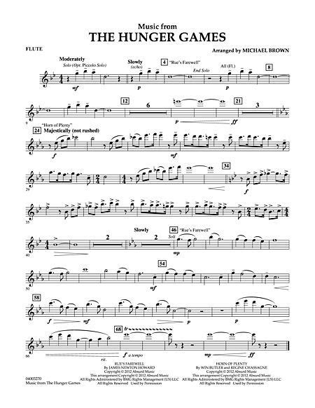 Hunger Games Theme Flute And Violin Sheet Music