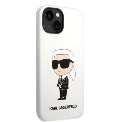 K P Karl Lagerfeld Iphone Skal Silicone Ikonik Vit P Themobilestore