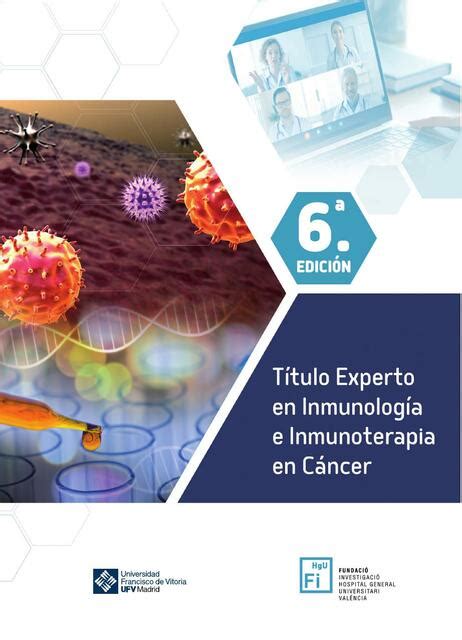 Título Experto en Inmunología e Inmunoterapia en Cáncer Maura De uDocz