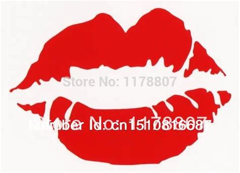 Buy Hot Sale 8 Colors Red Lips Vinyl Decal Sticker Car Truck Rear Windshield