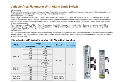 Lzm Z With Alarm Switch Yuyao Kingtai Instrument Co Ltd