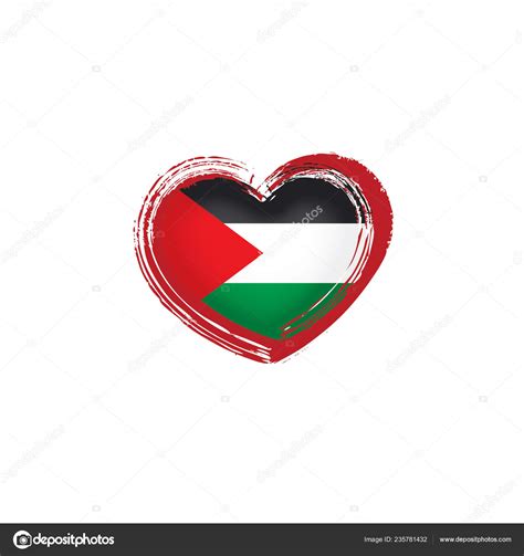 Palestine Flag Vector Illustration On A White Background Stock Vector By ©artbutenkov 235781432