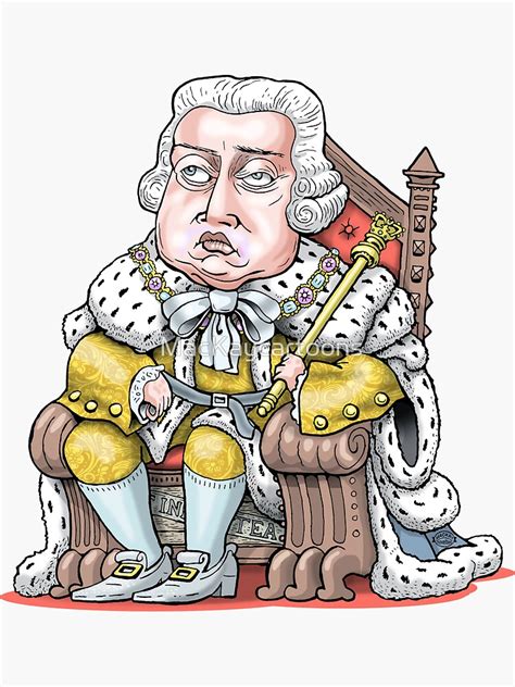 King George Iii Sticker For Sale By Mackaycartoons Redbubble