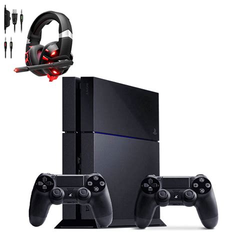 Sony PlayStation 4 1TB Gaming Console Black with 2 Controller Included BOLT AXTION Bundle Like ...