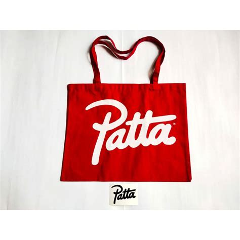 Jual Totebag Patta Logo Red White Shopee Indonesia