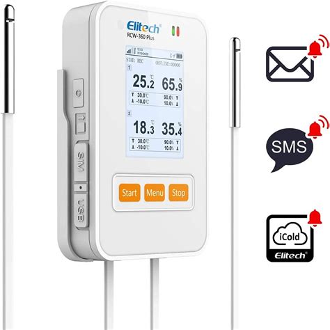 Registrador De Datos De Temperatura Y Humedad Elitech Rcw Plus Con