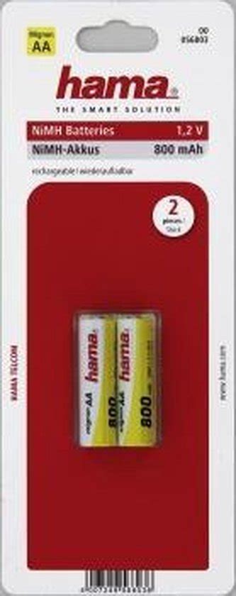 Hama Batterij Set 2 X Aa 800 Mah Nimh